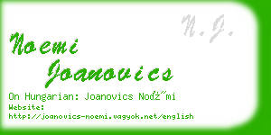 noemi joanovics business card